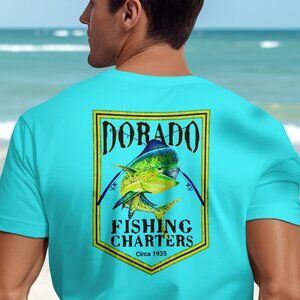 Dorado Fishing Charters T-shirt Gift for Men Mahi Dolphin Fish